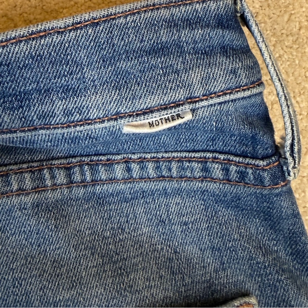Mother Distressed Straight Leg Jeans Size 24 - Picture 12 of 12